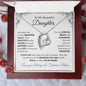 Lovely heart shaped necklace for Daughter from mom blue flower accents optional luxurious gift box