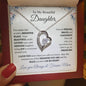 Lovely heart shaped necklace for Daughter from mom blue flower accents optional luxurious gift box