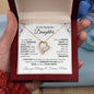 Lovely heart shaped necklace for Daughter from mom blue flower accents optional luxurious gift box