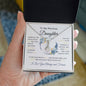 Lovely alluring beauty necklace to daughter available with luxurious gift box with led light
