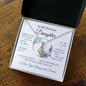 Lovely alluring beauty necklace to daughter available with luxurious gift box with led light
