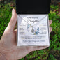 Lovely alluring beauty necklace to daughter available with luxurious gift box with led light