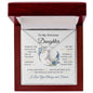 Lovely alluring beauty necklace to daughter available with luxurious gift box with led light