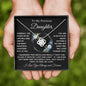 Beautiful love knot necklace to daughter from mom, dad, or grandparents available luxurious gift box with led light
