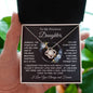 Beautiful love knot necklace to daughter from mom, dad, or grandparents available luxurious gift box with led light