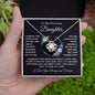 Beautiful love knot necklace to daughter from mom, dad, or grandparents available luxurious gift box with led light