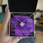 Elegant love knot necklace for granddaughter from grandma with optional luxury gift box with purple rose