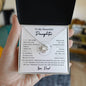 Beautiful love knot necklace for Daughter from Dad optional luxurious gift box available
