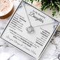 Elegant love knot necklace to daughter from mom with optional luxurious gift box