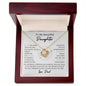 Beautiful love knot necklace for Daughter from Dad optional luxurious gift box available