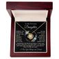 Beautiful love knot necklace to daughter from mom, dad, or grandparents available luxurious gift box with led light