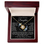 Beautiful love knot necklace to daughter from mom, dad, or grandparents available luxurious gift box with led light
