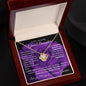 Elegant love knot necklace for granddaughter from grandma with optional luxury gift box with purple rose