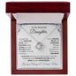 Elegant love knot necklace to daughter from mom with optional luxurious gift box