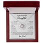 Beautiful love knot necklace for Daughter from Dad optional luxurious gift box available