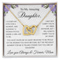 Beautiful entwined heart necklace for daughter from mom available with luxurious gift box
