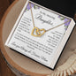 Beautiful entwined heart necklace for daughter from mom available with luxurious gift box