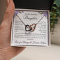 Beautiful entwined heart necklace for daughter from mom available with luxurious gift box