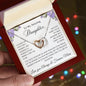 Beautiful entwined heart necklace for daughter from mom available with luxurious gift box