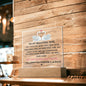 Enchanted To My Wife acrylic square plaque with optional led lighted base