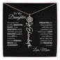 Elegant necklace with customized name and birth month flower with optional luxurious gift box