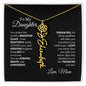 Elegant necklace with customized name and birth month flower with optional luxurious gift box