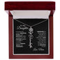 Elegant necklace with customized name and birth month flower with optional luxurious gift box