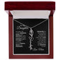 Elegant necklace with customized name and birth month flower with optional luxurious gift box
