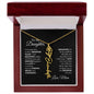 Elegant necklace with customized name and birth month flower with optional luxurious gift box