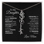 Elegant necklace with customized name and birth month flower with optional luxurious gift box