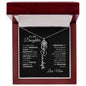 Elegant necklace with customized name and birth month flower with optional luxurious gift box