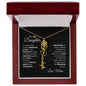 Elegant necklace with customized name and birth month flower with optional luxurious gift box