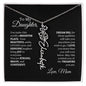 Elegant necklace with customized name and birth month flower with optional luxurious gift box
