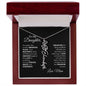 Elegant necklace with customized name and birth month flower with optional luxurious gift box