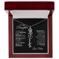 Elegant necklace with customized name and birth month flower with optional luxurious gift box