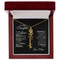 Elegant necklace with customized name and birth month flower with optional luxurious gift box