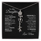 Elegant necklace with customized name and birth month flower with optional luxurious gift box