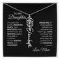 Elegant necklace with customized name and birth month flower with optional luxurious gift box