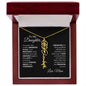 Elegant necklace with customized name and birth month flower with optional luxurious gift box