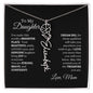 Elegant necklace with customized name and birth month flower with optional luxurious gift box