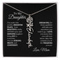 Elegant necklace with customized name and birth month flower with optional luxurious gift box