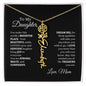 Elegant necklace with customized name and birth month flower with optional luxurious gift box
