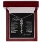 Elegant necklace with customized name and birth month flower with optional luxurious gift box
