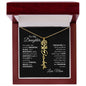 Elegant necklace with customized name and birth month flower with optional luxurious gift box