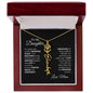 Elegant necklace with customized name and birth month flower with optional luxurious gift box