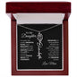 Elegant necklace with customized name and birth month flower with optional luxurious gift box