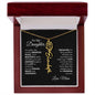 Elegant necklace with customized name and birth month flower with optional luxurious gift box