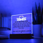 Enchanted To My Wife acrylic square plaque with optional led lighted base