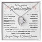 Lovely heart necklace for granddaughter from grandma available luxurious gift box with led light
