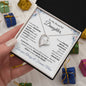 Lovely heart shaped necklace for Daughter from mom blue flower accents optional luxurious gift box